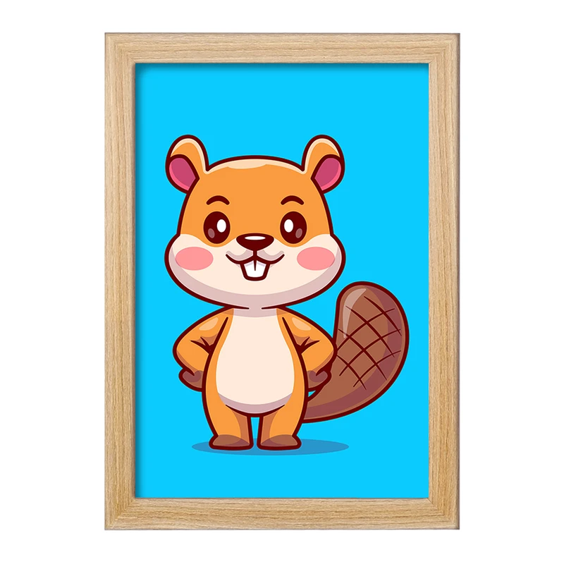 تابلو خندالو مدل حیوانات بامزه سمور کد 29671