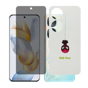 Glass together model privacy screen protector suitable for Honor 70 mobile phone with back cover sticker