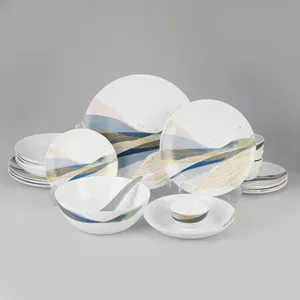 سرويس غذا خوری 26 پارچه دینو طرح دایره مدل 001