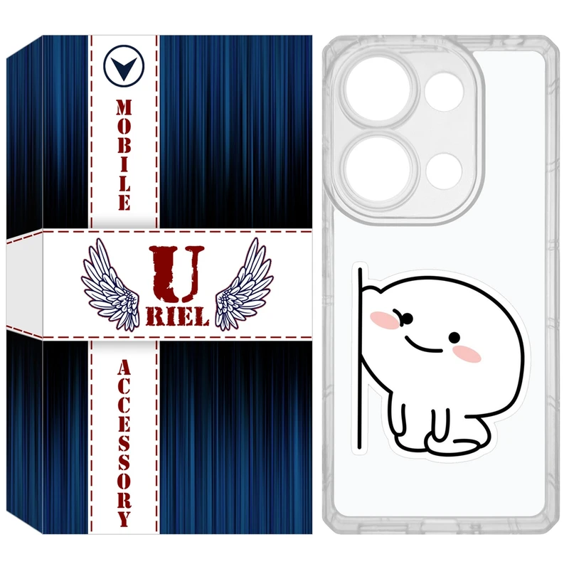 کاور یوریل مدل Clear کد 93 طرح لوس مناسب برای گوشی موبایل شیائومی Redmi Note 14S / Note 13 Pro 4G / Poco M6 Pro 4G