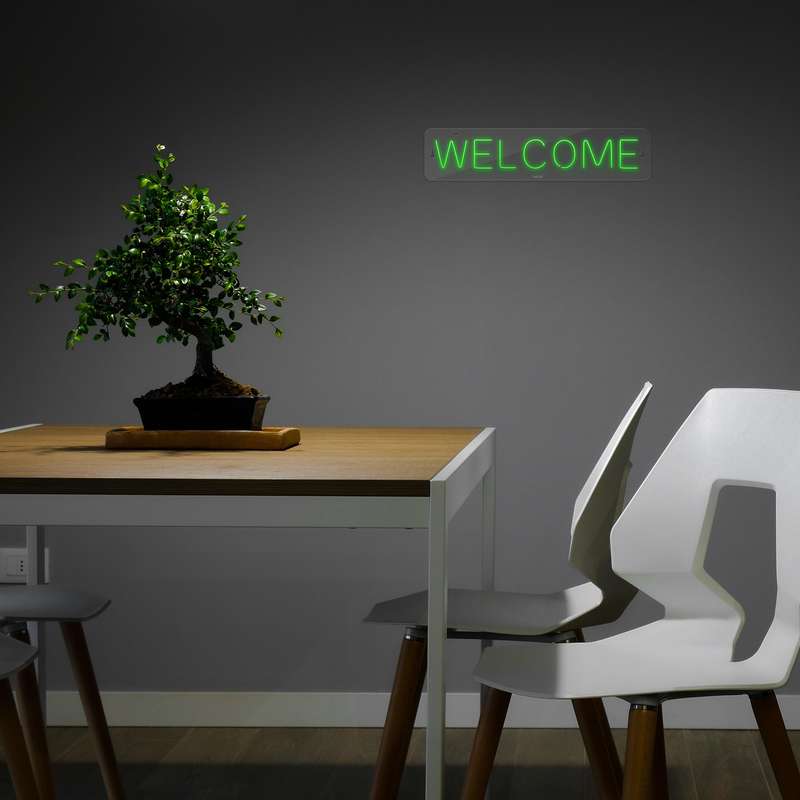 چراغ دیواری نئون دیزاین طرح Welcome_GR