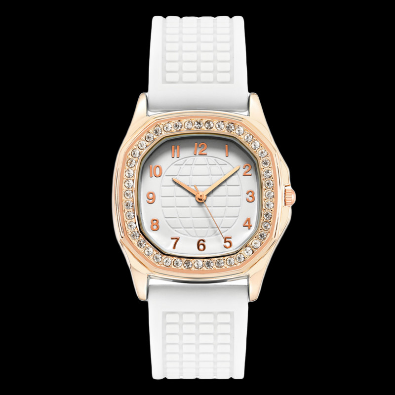 ساعت مچی عقربه ای زنانه مدل کلاسیک دور نگین بند پیو ضد آلرژی کد 3