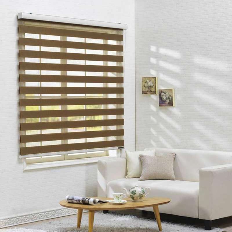 پرده زبرا طرح چوب کد SND-A-160 سایز 160x180 سانتی متر