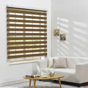 پرده زبرا طرح چوب کد SND-B-200 سایز 200x250 سانتی متر