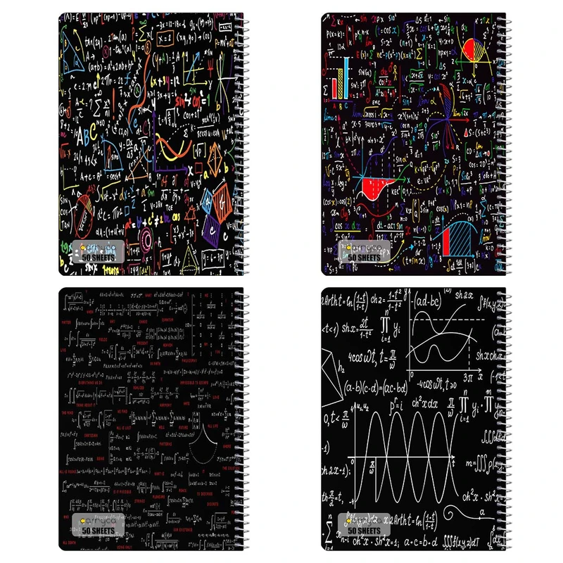 دفتر نقاشي 50 برگ کارنيکا طرح ریاضیات Mathematics کد 75204 مجموعه 4 عددی