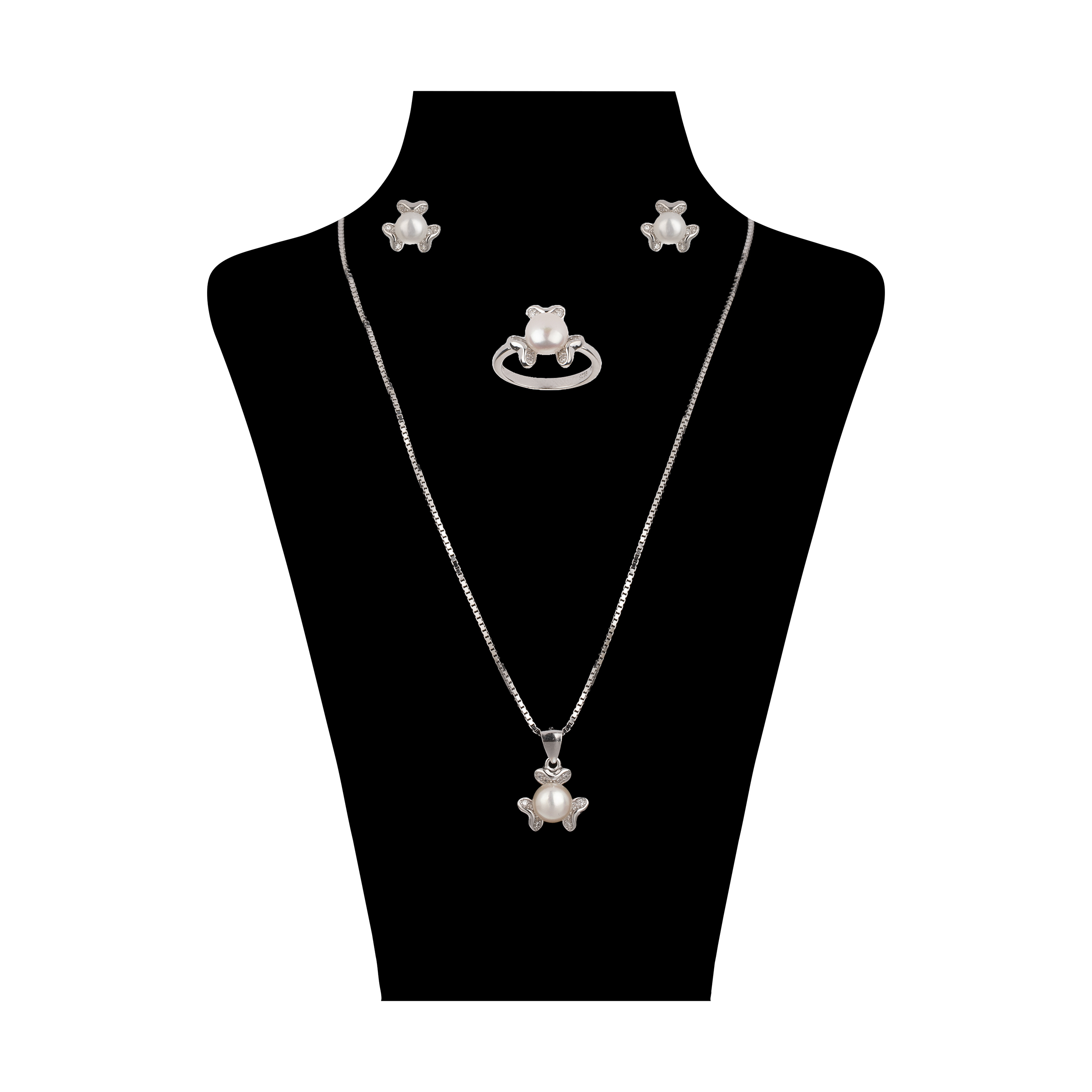 نیم ست نقره زنانه مدل 104-5