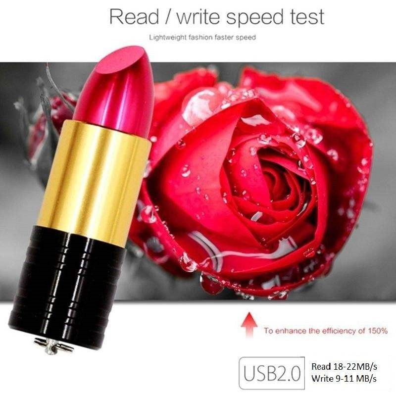 فلش مموری طرح رژ لب طلایی مدل Ul-LS01 ظرفیت 64 گیگابایت
