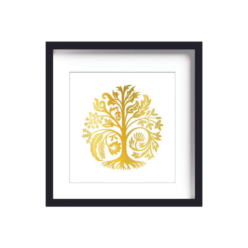 تابلو طلاکوب زرکات طرح درخت مدل Tree
