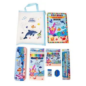 بسته رنگ‌آمیزی مدل آموزش زبان اقیانوس و ماهی مجموعه 10 عددی