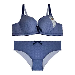 ست شورت و سوتین زنانه مدل اسفنجی قلب مینیاتوری کد 20661 رنگ آبی