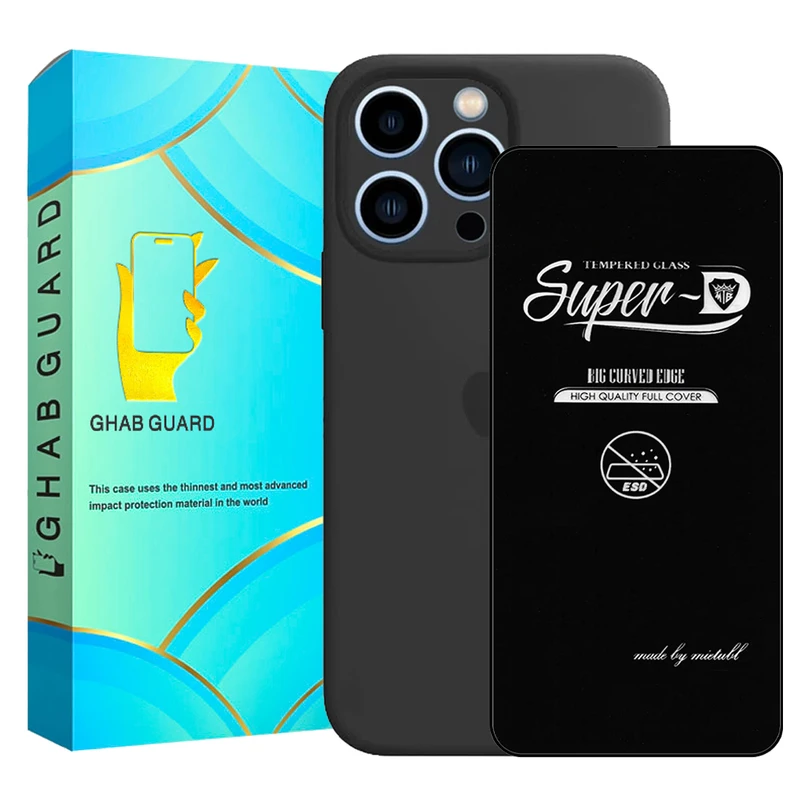  کاور قاب گارد مدل SILICONSUPERD مناسب برای گوشی موبایل اپل iPhone 13 Pro به همراه محافظ صفحه نمایش