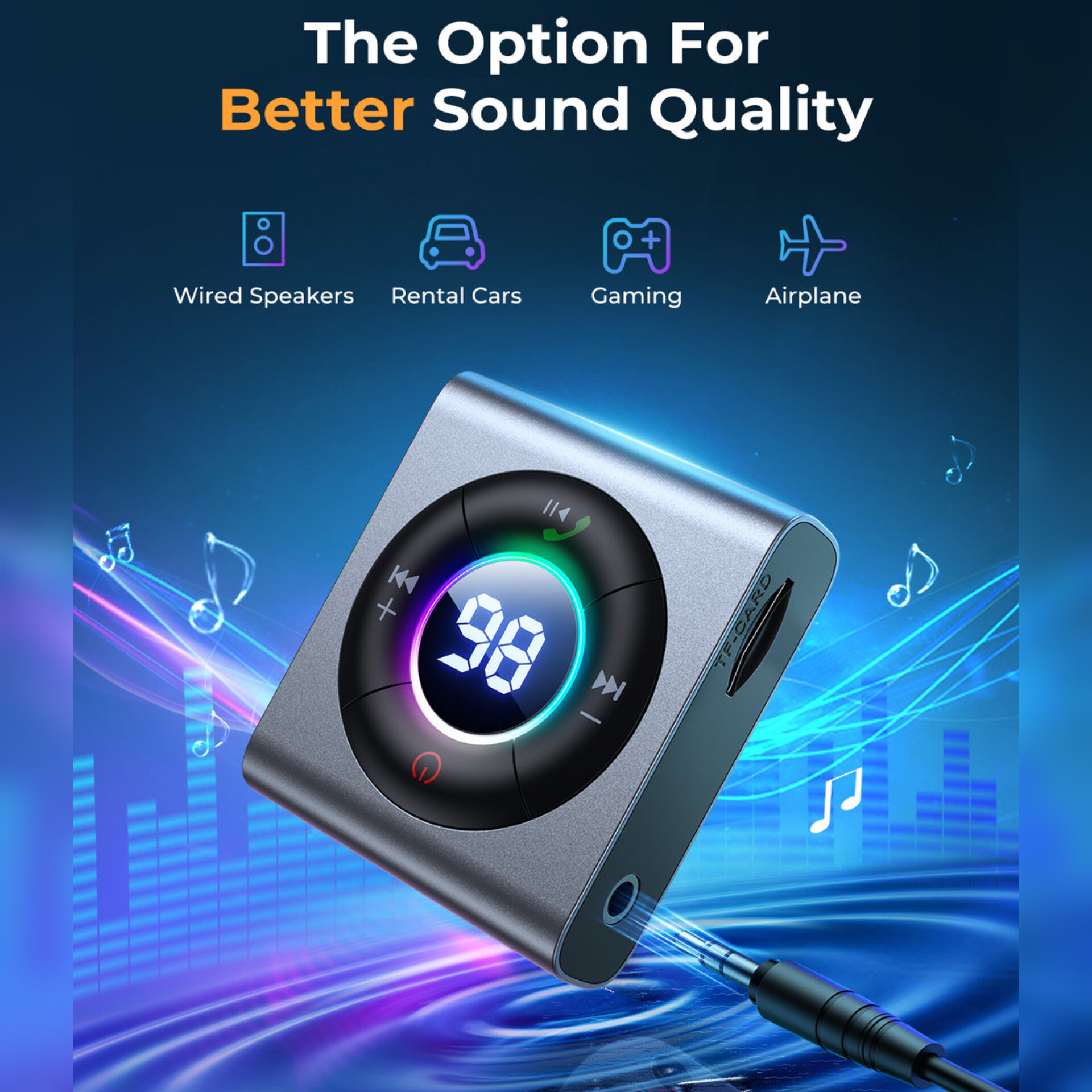 گیرنده بلوتوثی جوی روم مدل JR-CB2