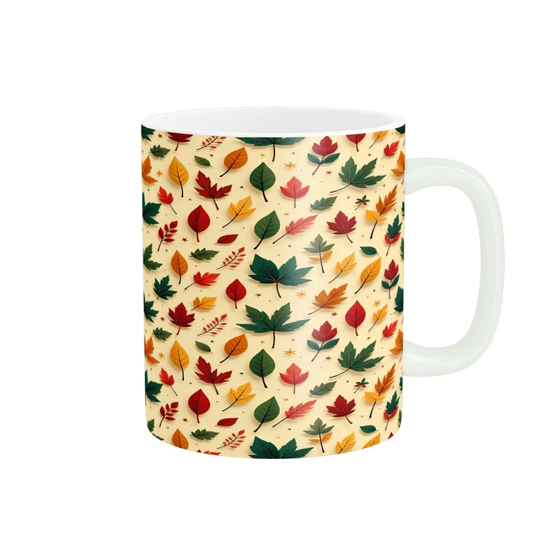 ماگ پاد آفرین مدل فانتزی طرح برگ پاییزی کد p11535