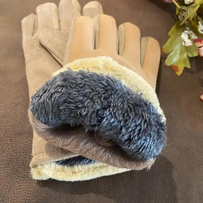 دستکش زنانه کد 00518 رنگ قهوه ای شتری