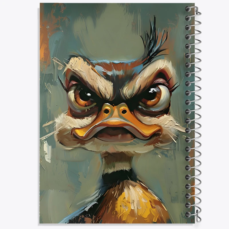 دفتر مشق 50 برگ خندالو طرح اردک عصبانی کد F6589