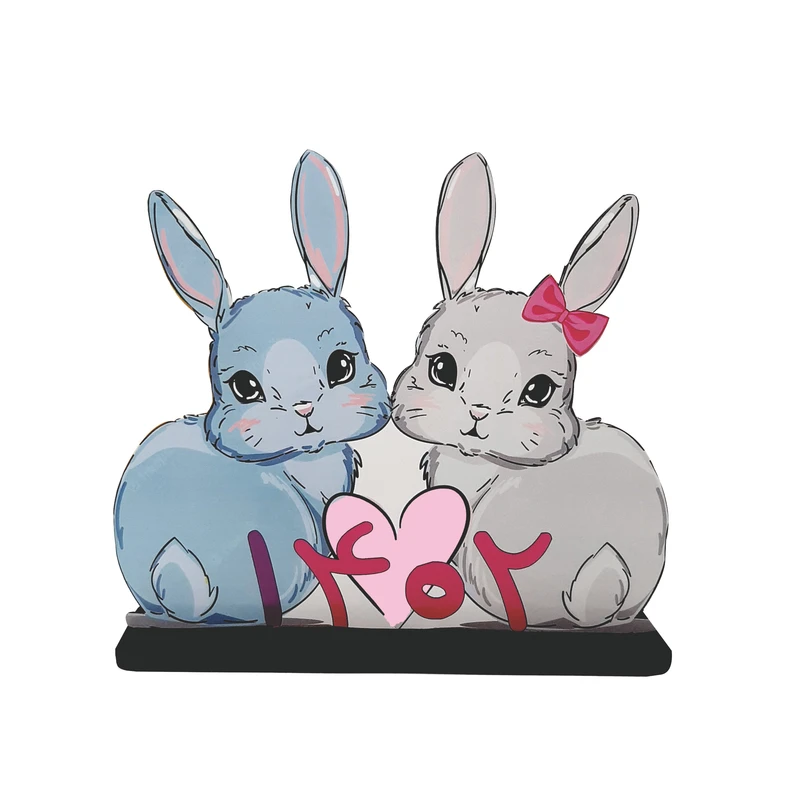 استند رومیزی تزیینی مدل نوروز 1402 طرح خرگوش کد D1