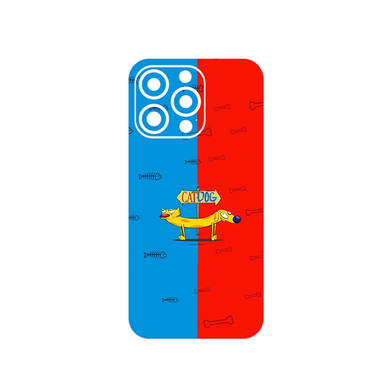 برچسب پوششی ماهوت مدل CatDog مناسب برای گوشی موبایل اپل iphone 13 Pro