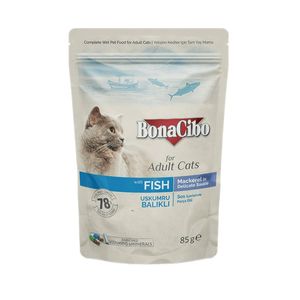 نقد و بررسی غذای پوچ گربه بوناسیبو مدل Fish وزن 85 گرم توسط خریداران