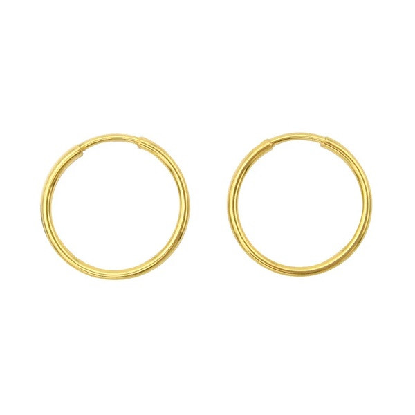 گوشواره حلقه‌ای طلا 18 عیار زنانه نیکان گلد مدل NK356