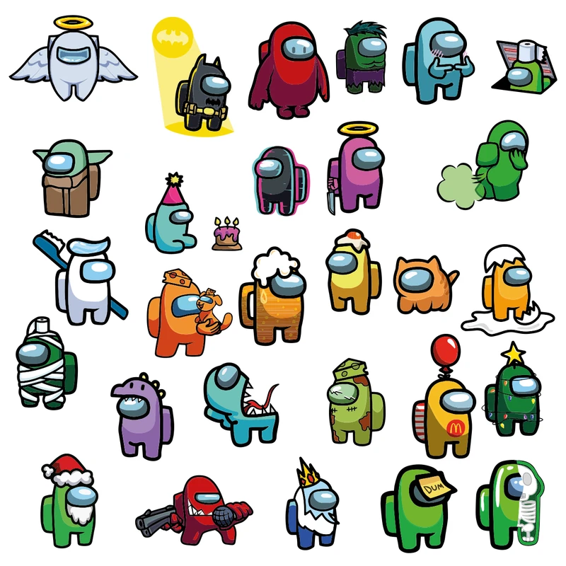 استیکر لپ تاپ تُکتم مدل Among Us کد L5 مجموعه 29 عددی