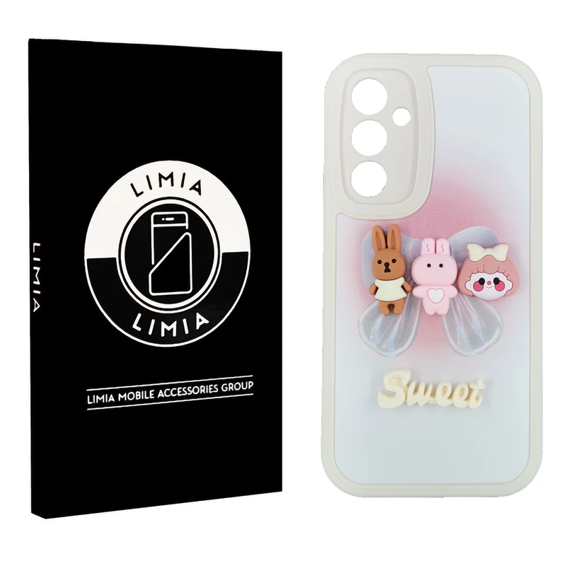 کاور لیمیا مدل فانتزی لنزدار ژله ای طرح عروسکی برجسته مناسب برای گوشی موبایل سامسونگ Galaxy A54