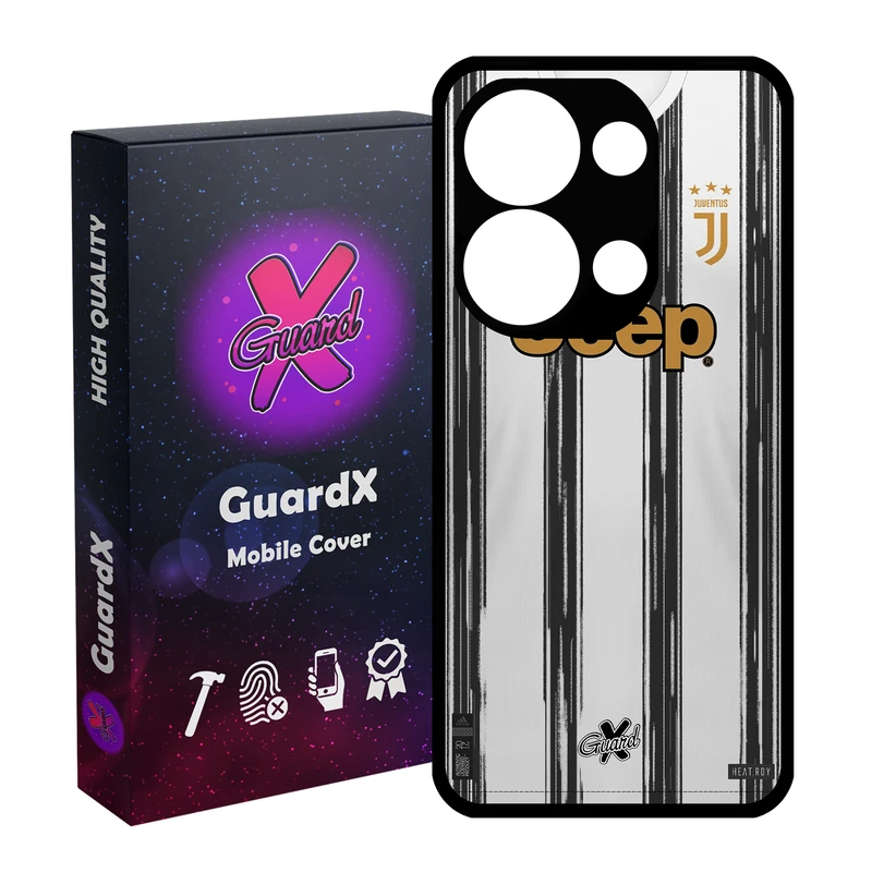 کاور گارد ایکس طرح یوونتوس مدل Glass10229 مناسب برای گوشی موبایل شیائومی Poco X6 5G / Note 13 Pro 5G