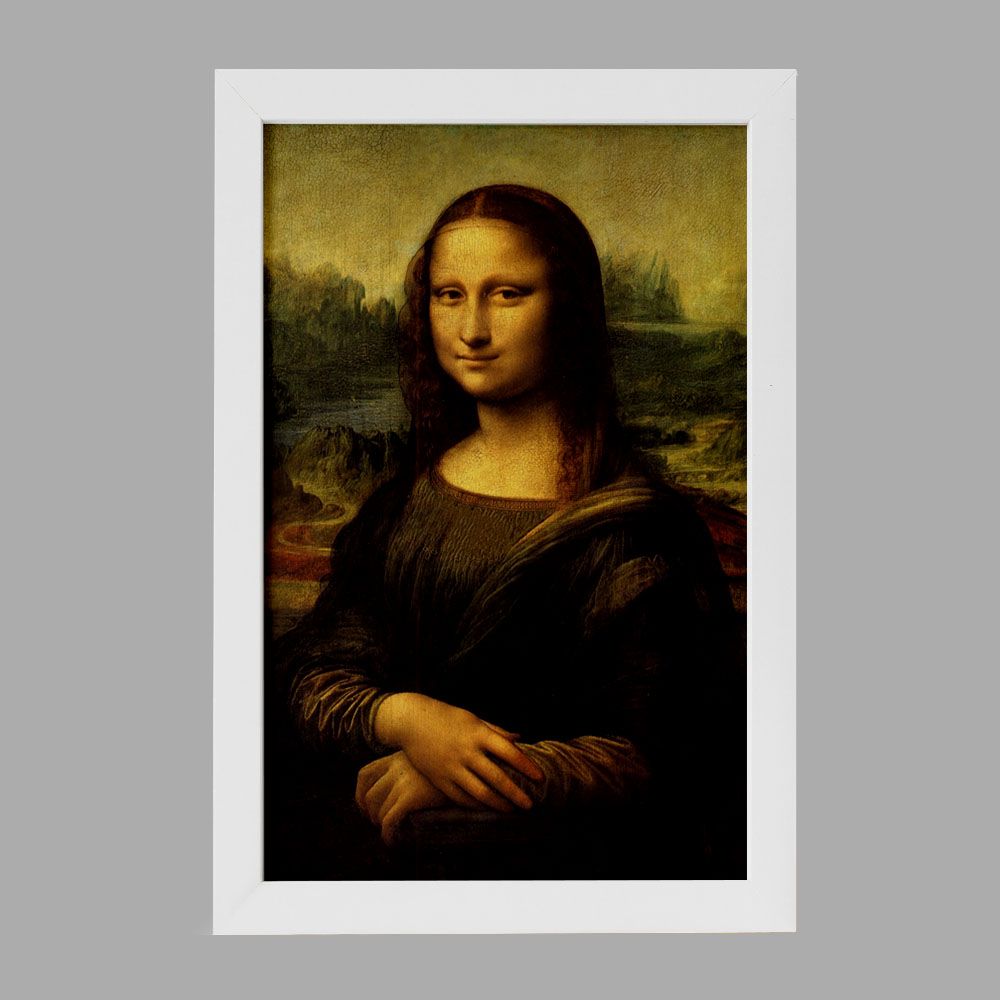 تابلو خندالو مدل نقاشی مونالیزا اثر لئوناردو داوینچی کد 23354