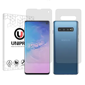 UNIPRO Explosion Proof model transparent screen protector suitable for Samsung Galaxy S10 mobile phone along with the back protector