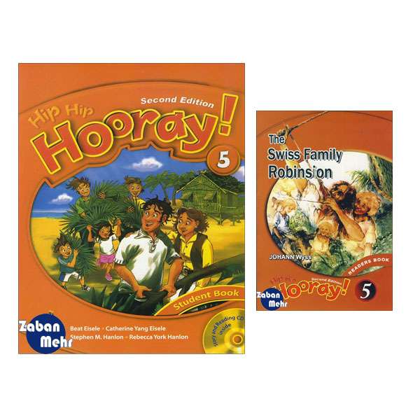کتاب Hip Hip Hooray 5 Student Readers Book اثر جمعی از نویسندگان انتشارات زبان مهر 2جلدی