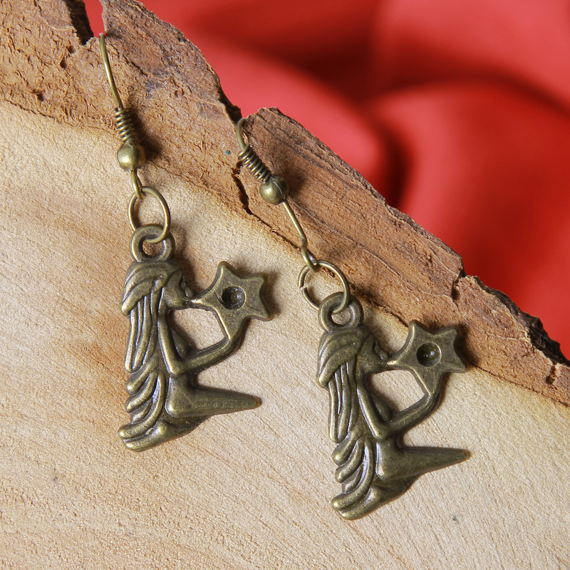 گوشواره دخترانه مدل فلزی فانتزی کد GZN_176