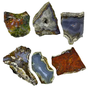 سنگ راف عقیق شجر مدل G9 مجموعه 6 عددی