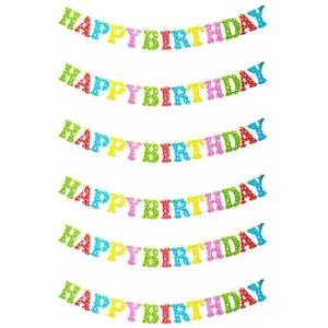 ریسه تولد مدل Happy birthday پلاس بسته 6 عددی