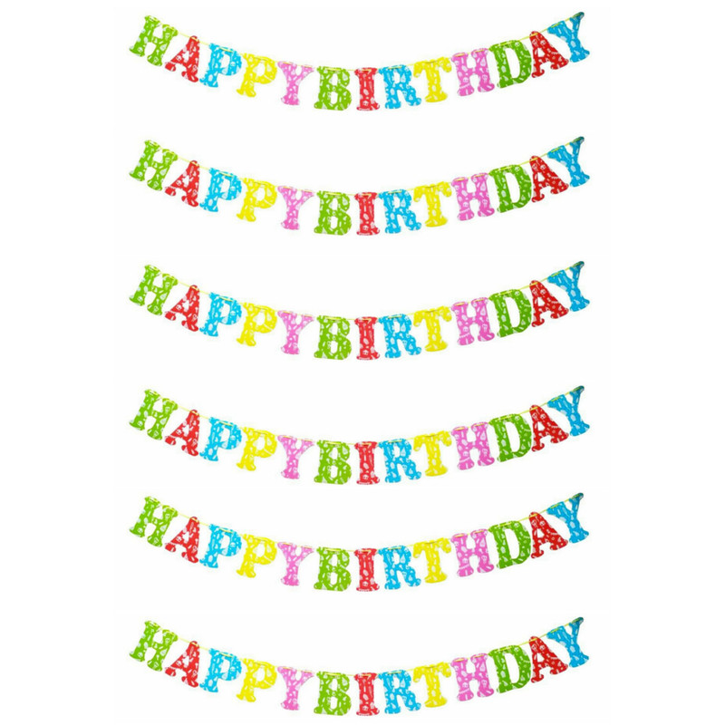 ریسه تولد مدل Happy birthday پلاس بسته 6 عددی