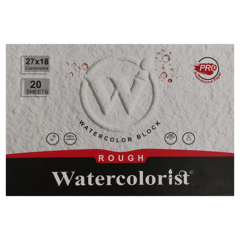 دفتر آبرنگ 20 برگ واترکالریست مدل بلوک راف پرو کد 1827 proRough
