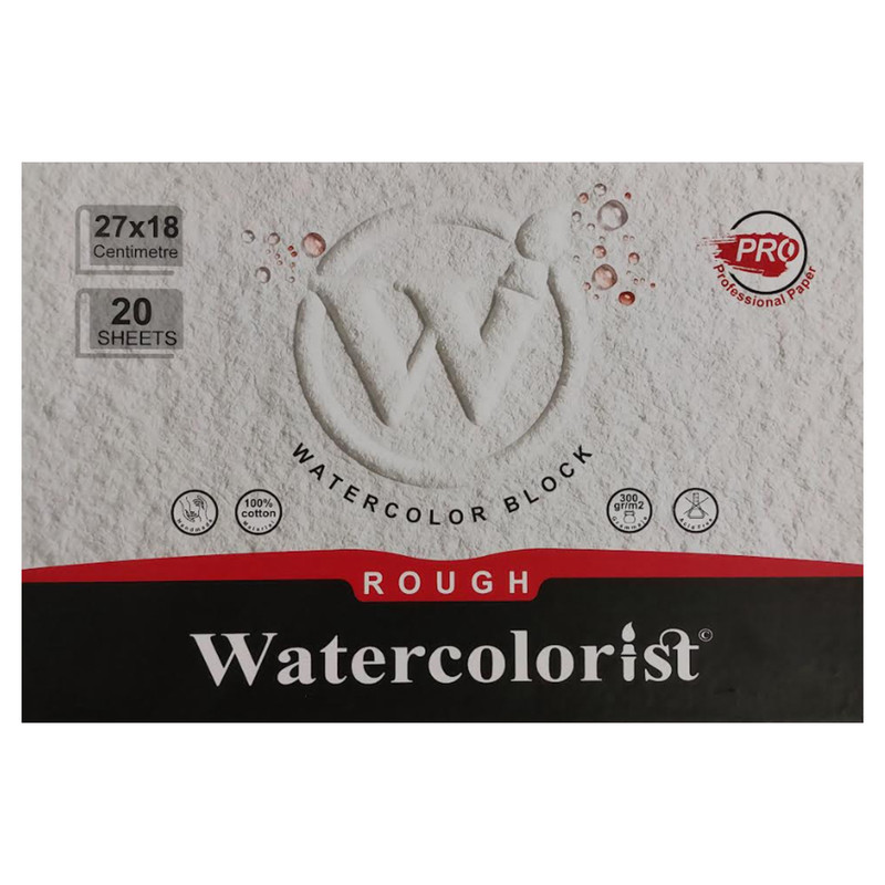 دفتر آبرنگ 20 برگ واترکالریست مدل بلوک راف پرو کد 1827 proRough