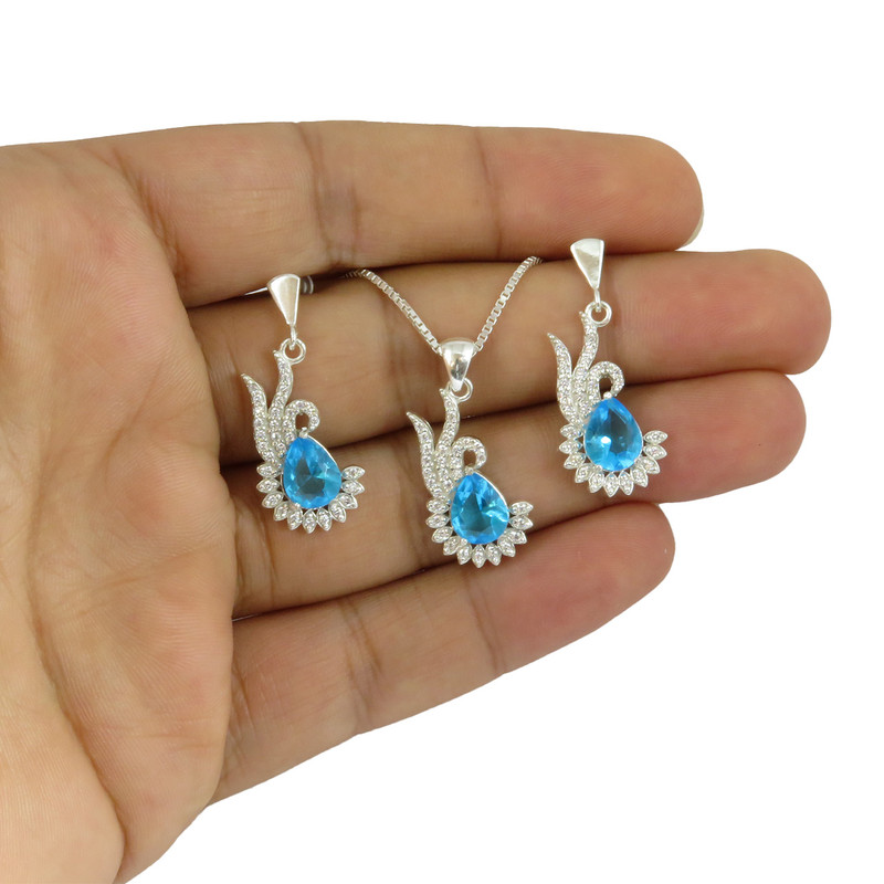 نیم ست نقره زنانه مدل AV187-S9 C1