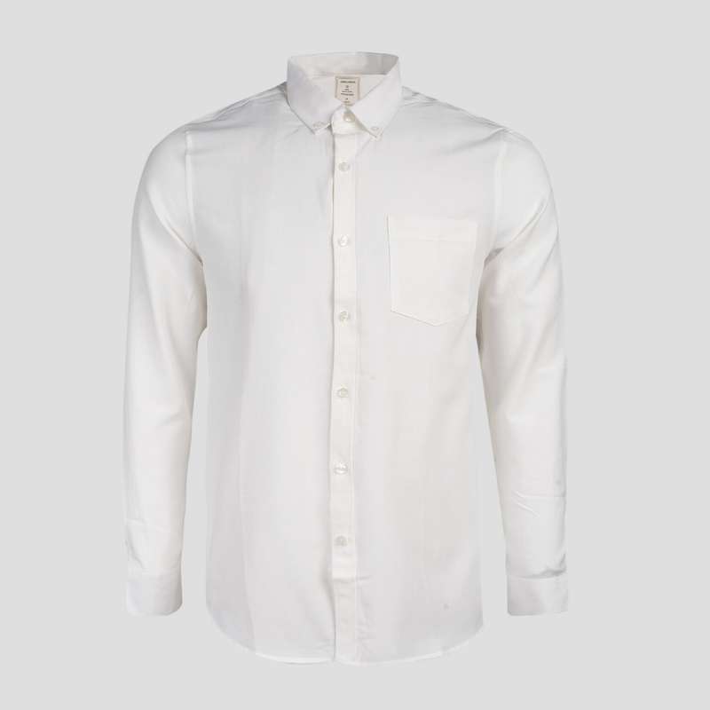 پیراهن آستین بلند مردانه جوتی جینز مدل ساده کد 303015 رنگ شیری روشن