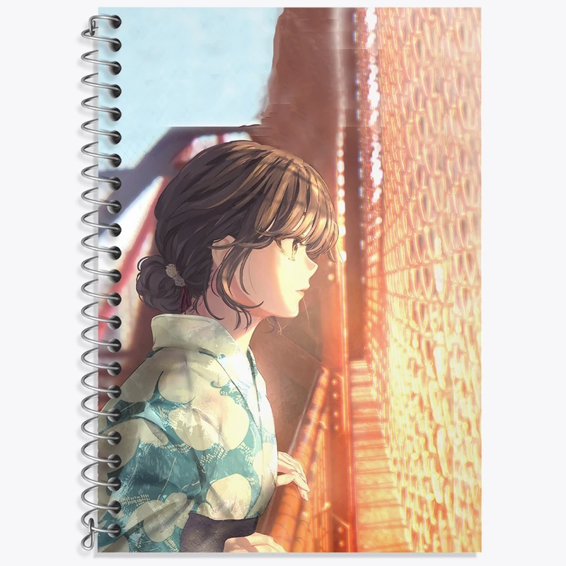 دفتر زبان 50 برگ خندالو مدل سه خط طرح یوکینو انیمه جوانی کمدی رومانتیک من کد 32534