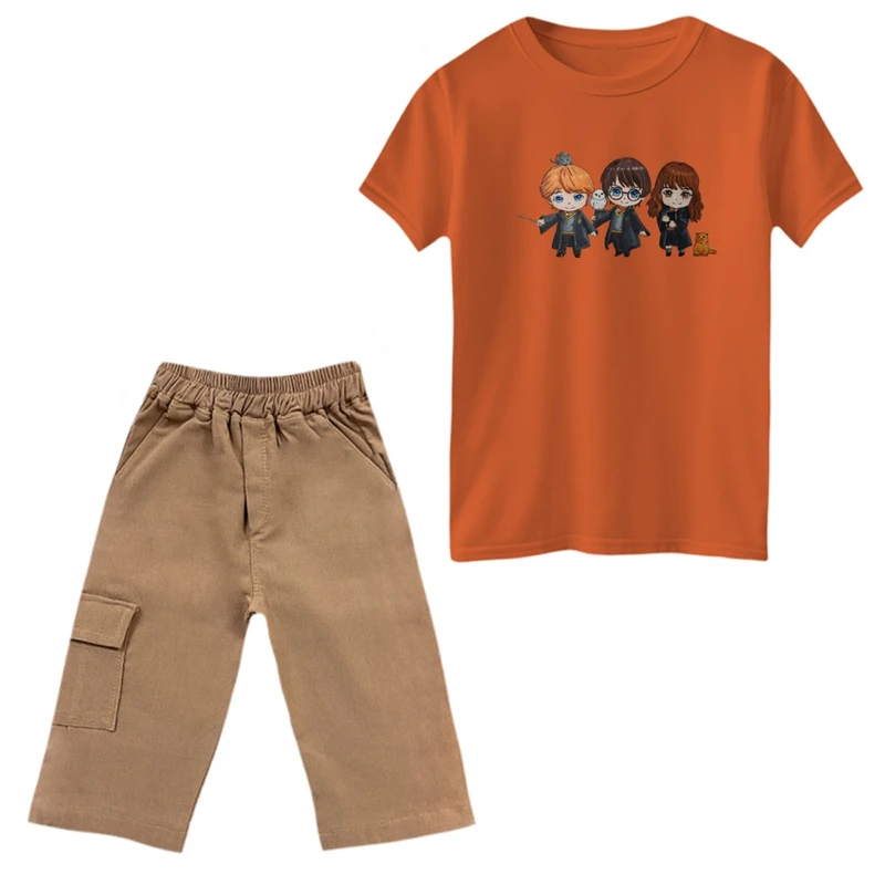 ست تی‌شرت و شلوارک پسرانه مدل هری پاتر کد 1