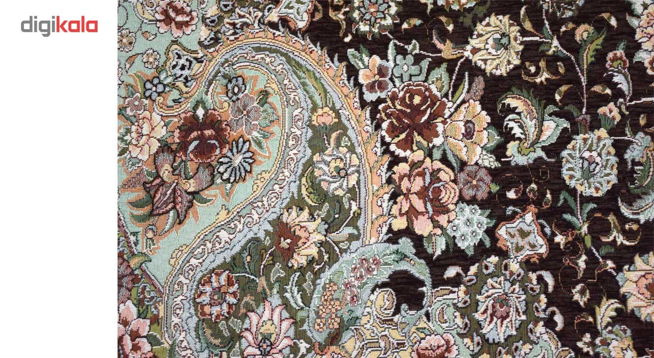 رو فرشی نیکزاد مدل نفیس کد 14-86 زمینه قهوه ای
