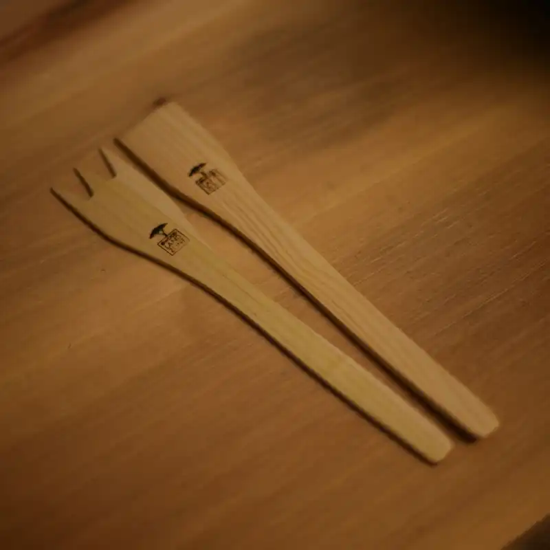 ست قاشق و چنگال چوبی وودلندزون مدل woody