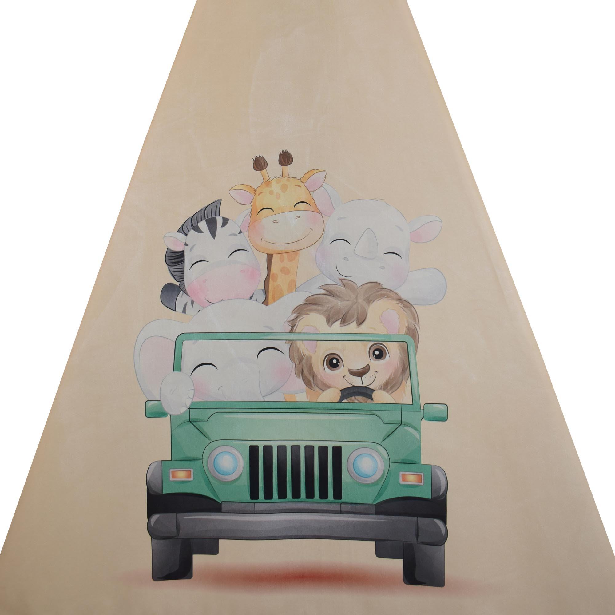 چادر بازی کودک مدل سرخپوستی طرح حیوانات سافاری PT504 به همراه کوسن