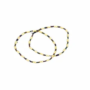دستبند دخترانه مدل منجوق ملیله ای کد 56356 مجموعه 2 عددی