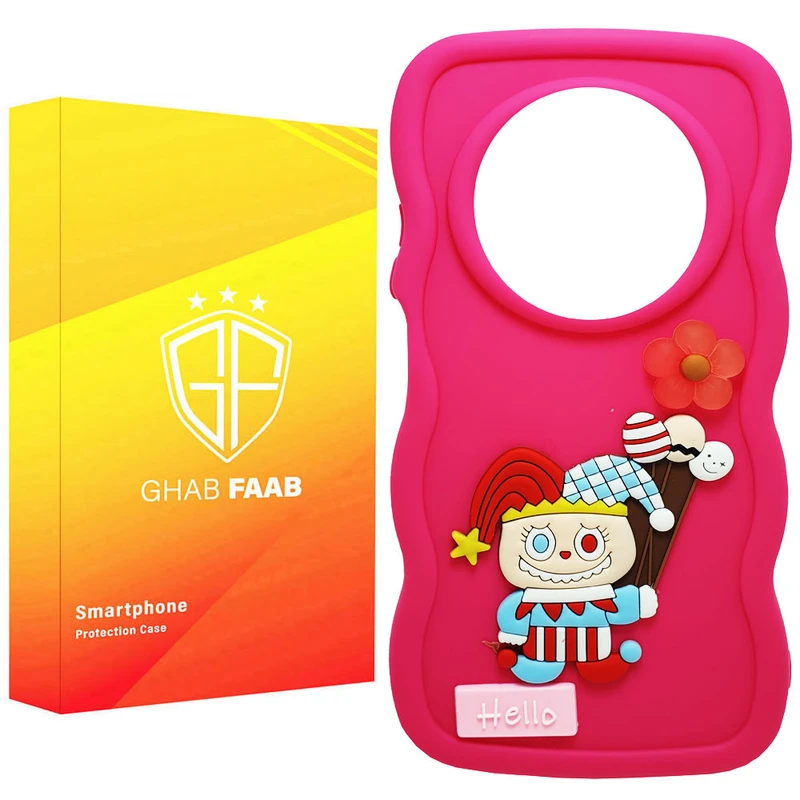 کاور قاب فاب مدل لبوبو سیلیکونی طرح دخترانه مناسب برای گوشی موبایل شیائومی  Redmi A3X / Redmi A3