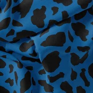 پارچه لباس مدل کرپ حریر طرح خال خالی کد 9101D