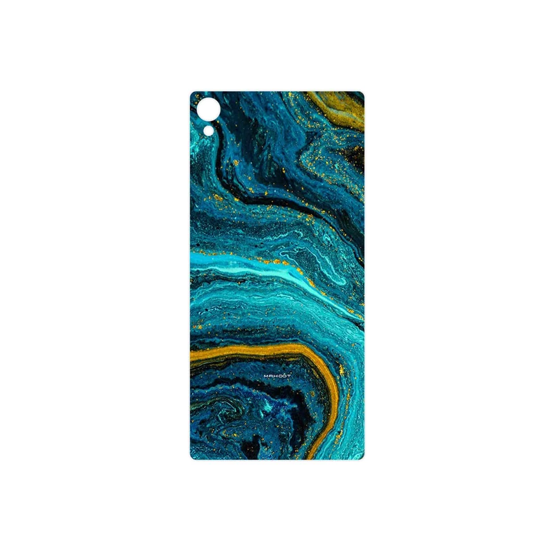 برچسب پوششی ماهوت مدل Turquoise marblewith golden streaks مناسب برای گوشی موبایل سونی Xperia Z3