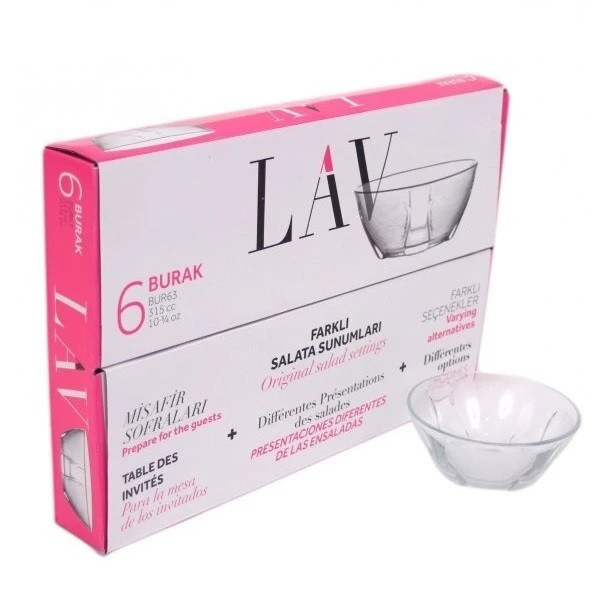 ظرف مربا و عسل لاو مدل BUR63PK0001 مجموعه شش عددی