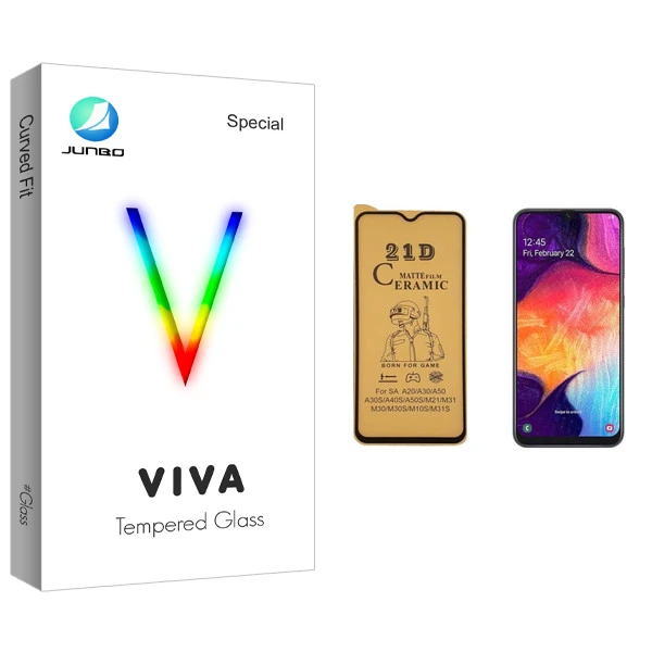 محافظ صفحه نمایش سرامیکی جانبو مدل Viva Glass مناسب برای گوشی موبایل سامسونگ Galaxy A50