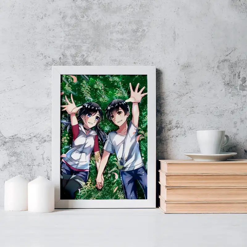 تابلو خندالو مدل هداکا و هینا انیمه تغییر آب و هوا با تو کد 17610