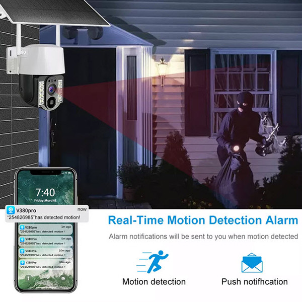 دوربین مداربسته تحت شبکه مدل وای فای پنل خورشیدی VC3-W
